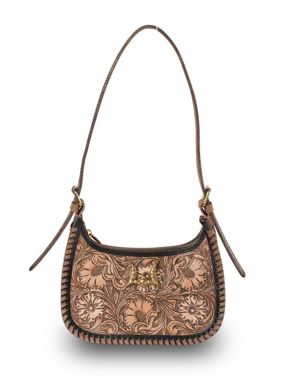 Loyal West | Handtooled Dannia Medium Purse - Distressed Brown